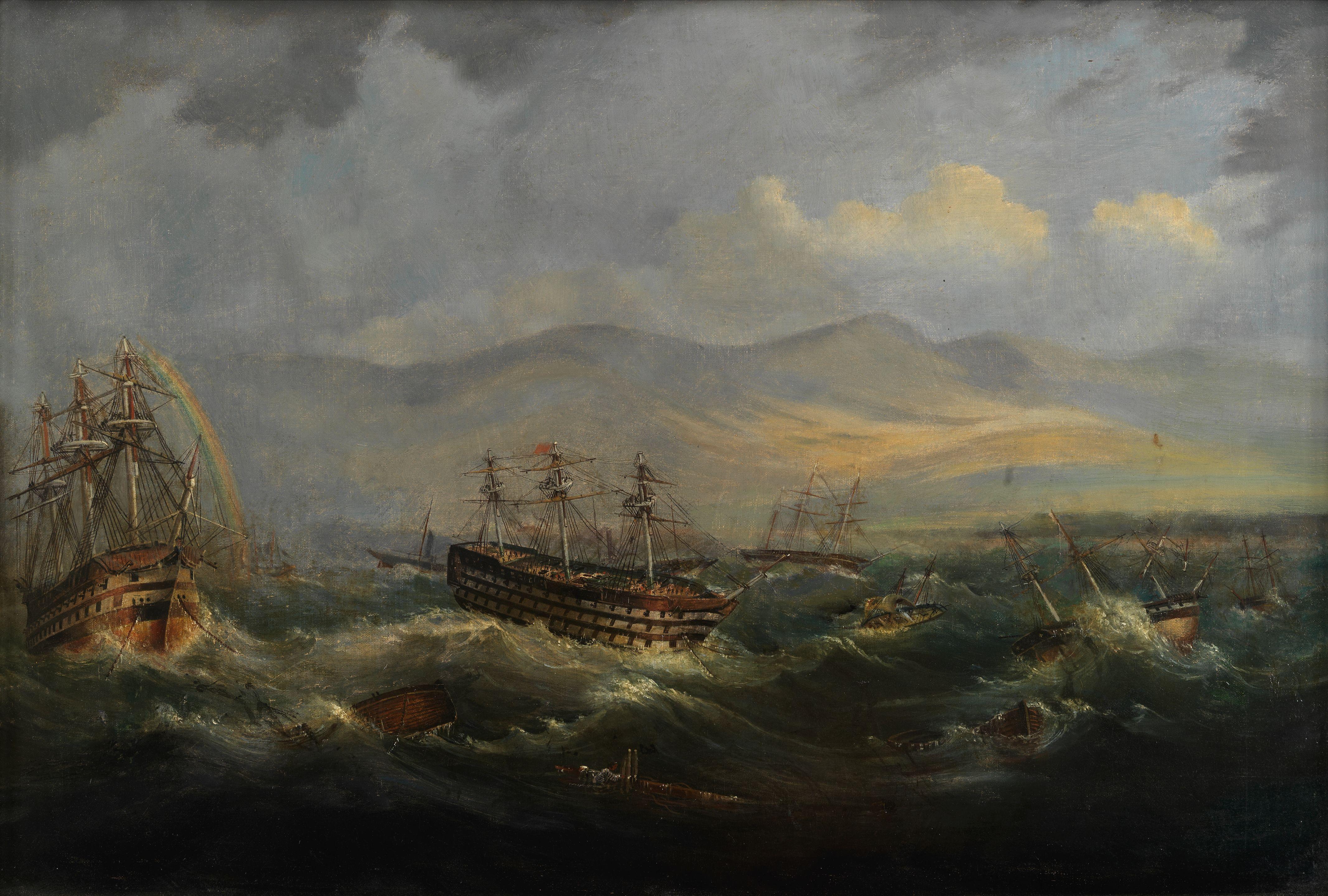 Lt. John Frederick Warre - Very heavy swells causing trouble for ships off a coast
