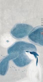 Lu Fusheng - Girl by Lotus Pond