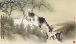 Lu Qingyuan - Ewe and Lambs