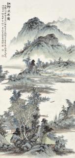 Lu Yifei - Fishing Amid Verdant Mountains