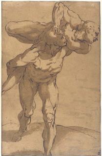 Luca Cambiaso - A man carrying another on his shoulders