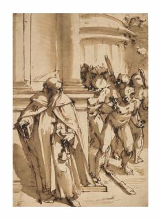 Luca Cambiaso - Saint Anthony pursued by demons