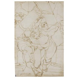 Luca Cambiaso - Samson Tearing Down The Columns Of The Temple