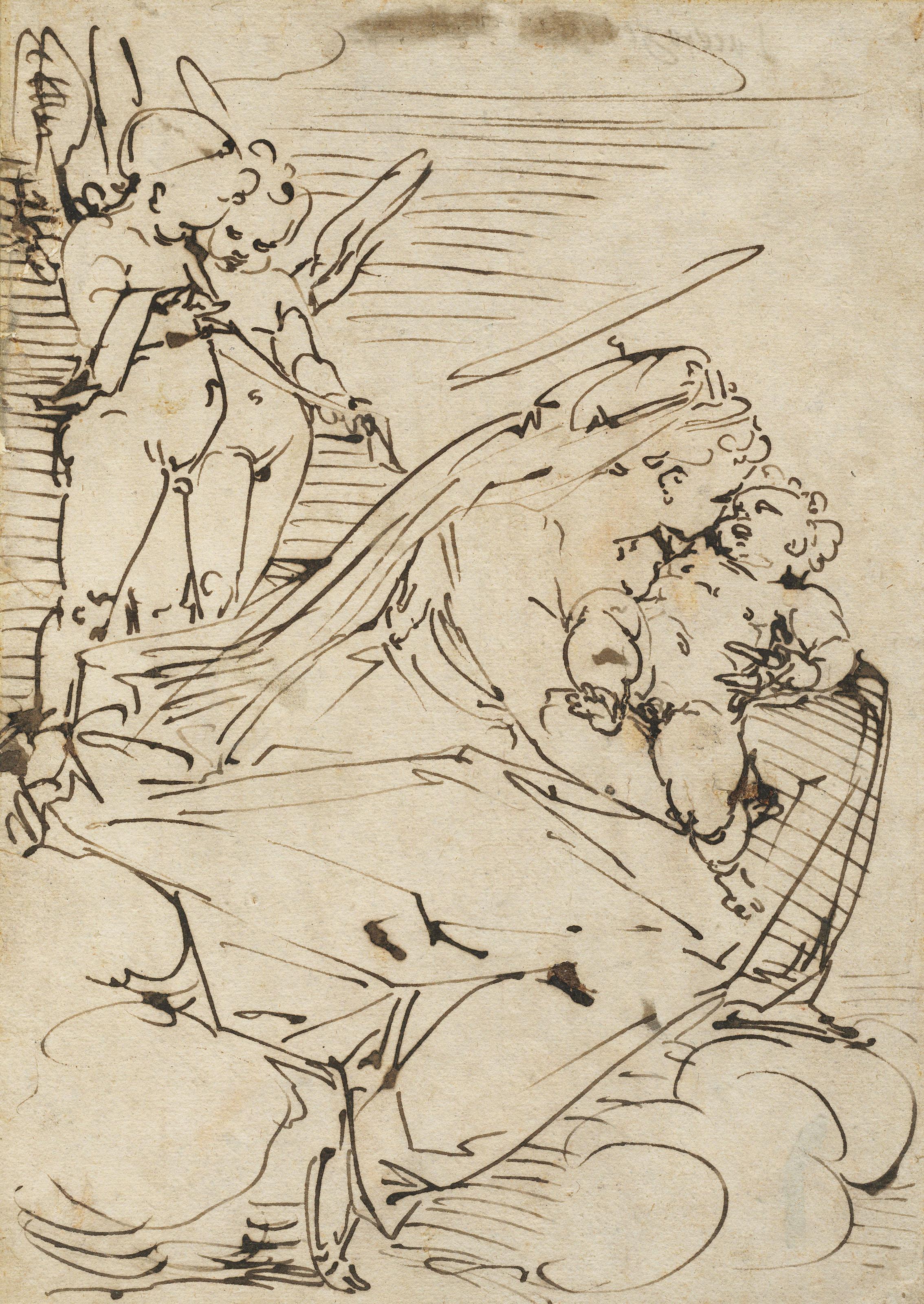 Luca Cambiaso - The Virgin and Child with two putti