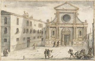 Luca Carlevarijs - L\'église San Antonio di Castello, Venise