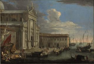 Luca Carlevarijs - The Church of San Giorgio Maggiore and the Grand Canal, Venice