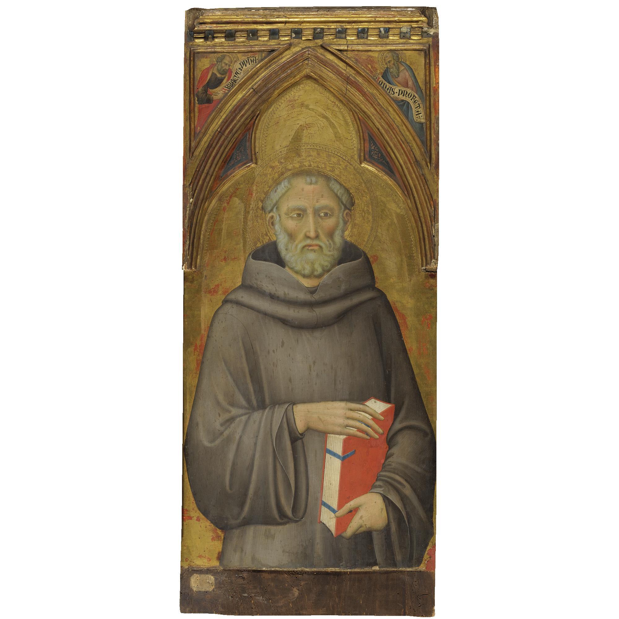 Luca di Tommé - St. Giovanni Gualberto; Spandrels: The Prophets Habakkuk And Jonah