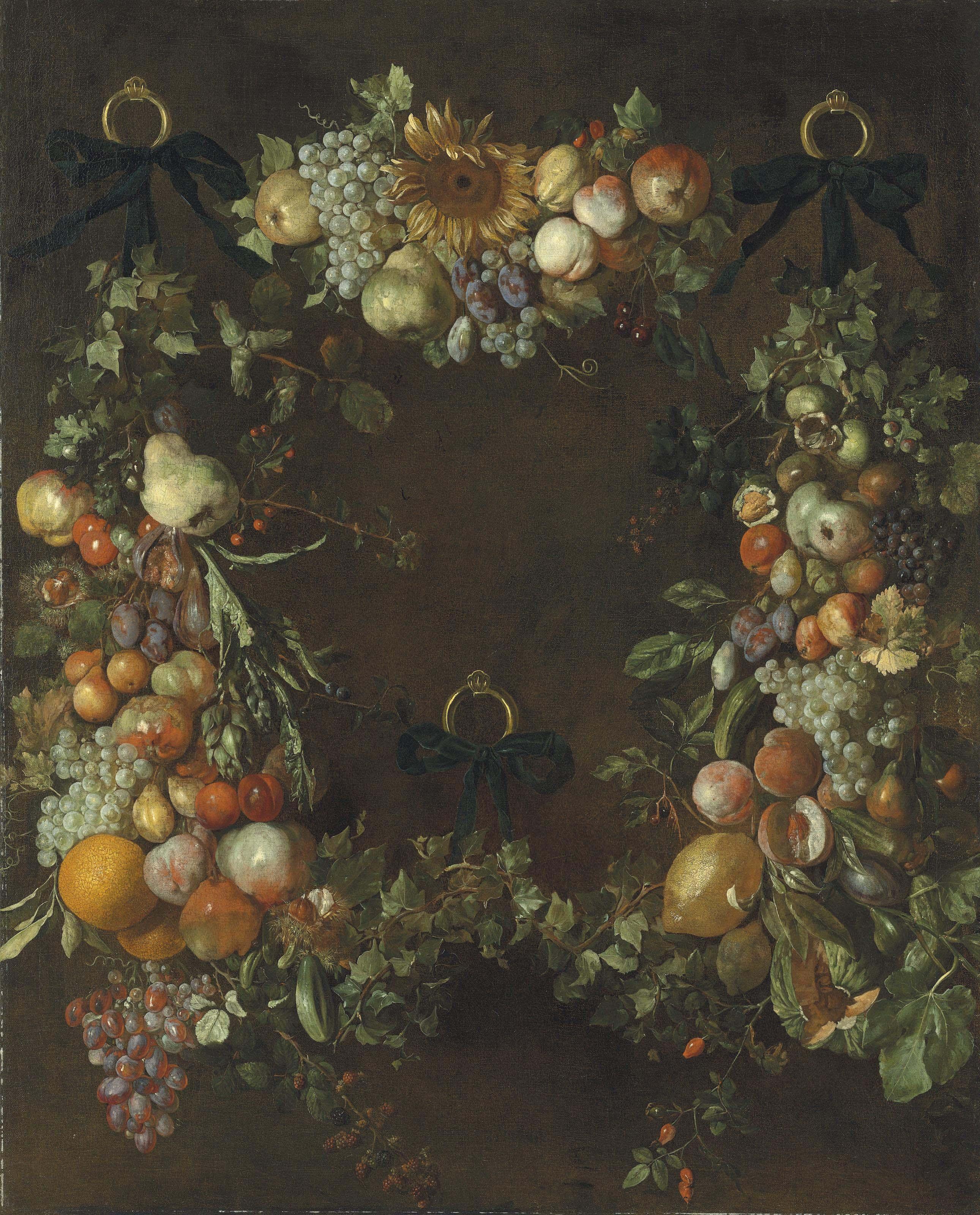 Luca Forte - A garland of fruits and flowers