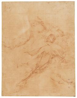 Luca Giordano - God the Father enthroned on clouds with putti