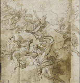 Luca Giordano - God-the-Father with angels