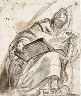 Luca Giordano - Study for a lunette: Eliab, architect of the Ark of the Covenant