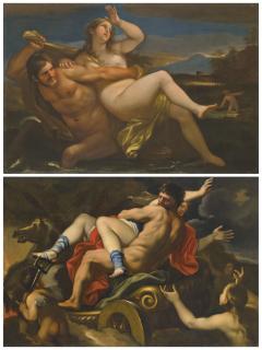Luca Giordano - The Rape of Deianira; and The Rape of Persephone