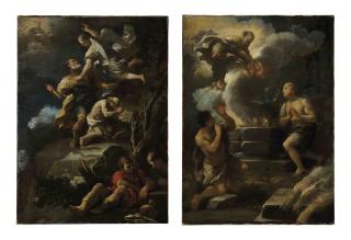 Luca Giordano - The Sacrifice of Isaac; and The Sacrifices of Abel and Cain