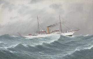 Luca Papaluca - The New York Yacht Club\'s steam yacht Sayonara at sea