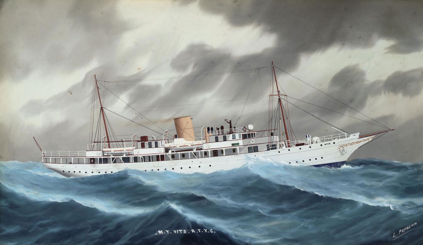 Luca Papaluca - The Royal Thames Yacht Club\'s motor yacht Vita weathering the gale