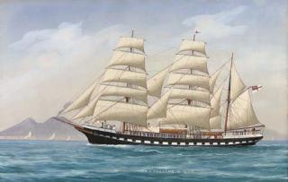 Luca Papaluca - The Royal Yacht Squadron motor yacht Fantôme (II) in the Bay of Naples