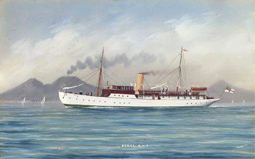 Luca Papaluca - The Steam Yacht Beryl Cruising In The Mediterranean Off Naples