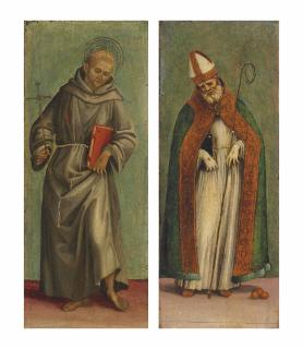 Luca Signorelli - Saint Francis of Assisi; and Saint Nicholas of Bari