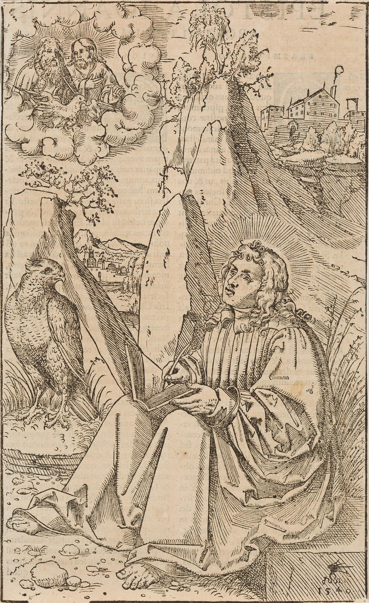 Lucas Cranach d. J. - Der hl. Johannes in der Landschaft.