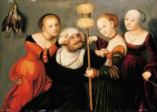 Lucas Cranach II - Hercules at the court of Omphale