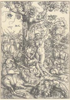 Lucas Cranach, The Elder - Adam And Eve In Paradise (Bartsch, Hollstein 1)