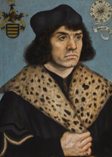 Lucas Cranach The Elder - Portrait Of A Man With A Spotted Fur Collar