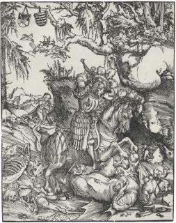 Lucas Cranach The Elder - Saint George On Horseback Slaying The Dragon (Hollstein 82)