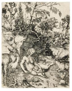 Lucas Cranach the elder - The Penance Of Saint John Chrysostom (Bartsch, Hollstein 1)