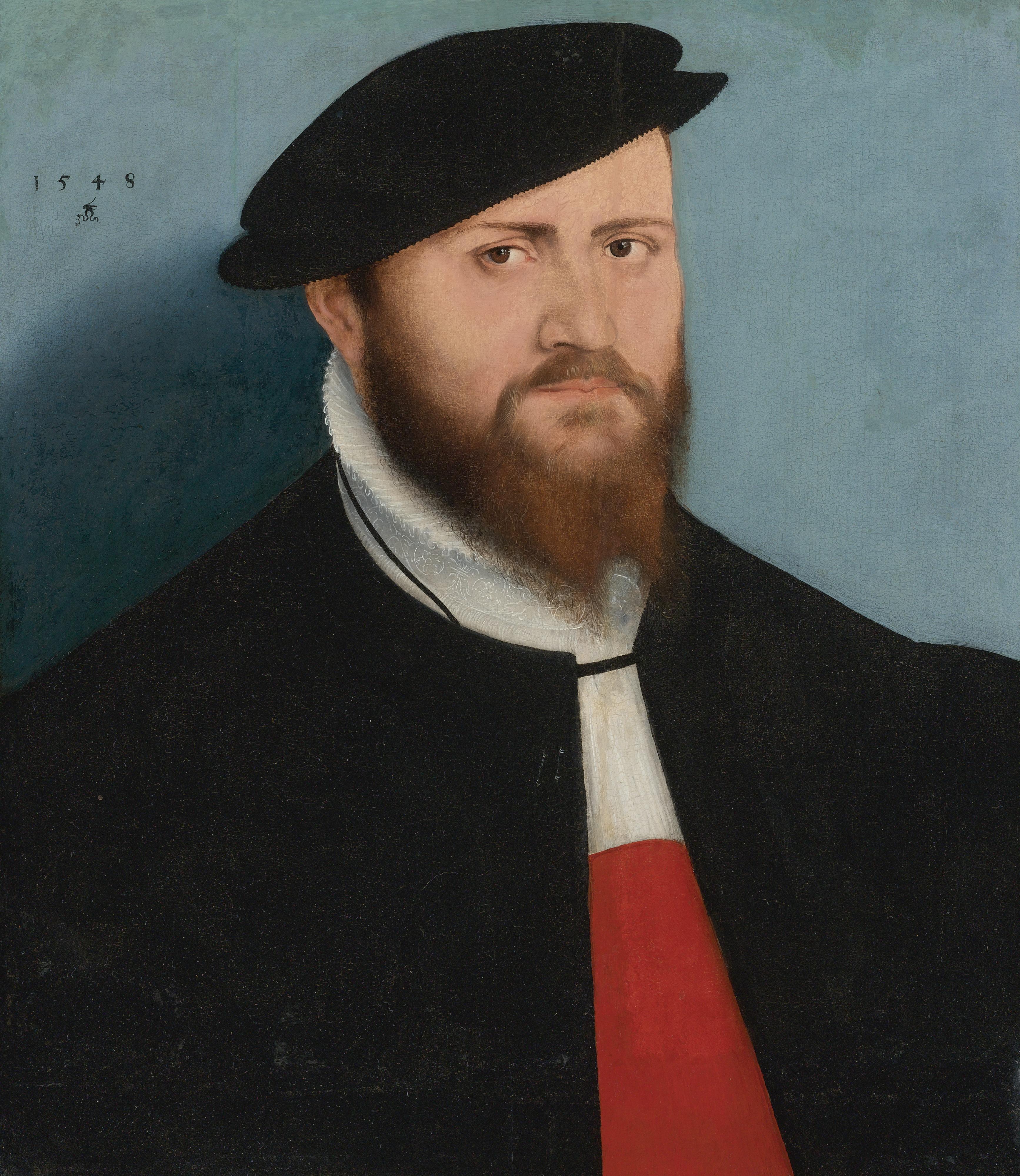 Lucas Cranach The Younger - Portrait Of A Man In A Hat