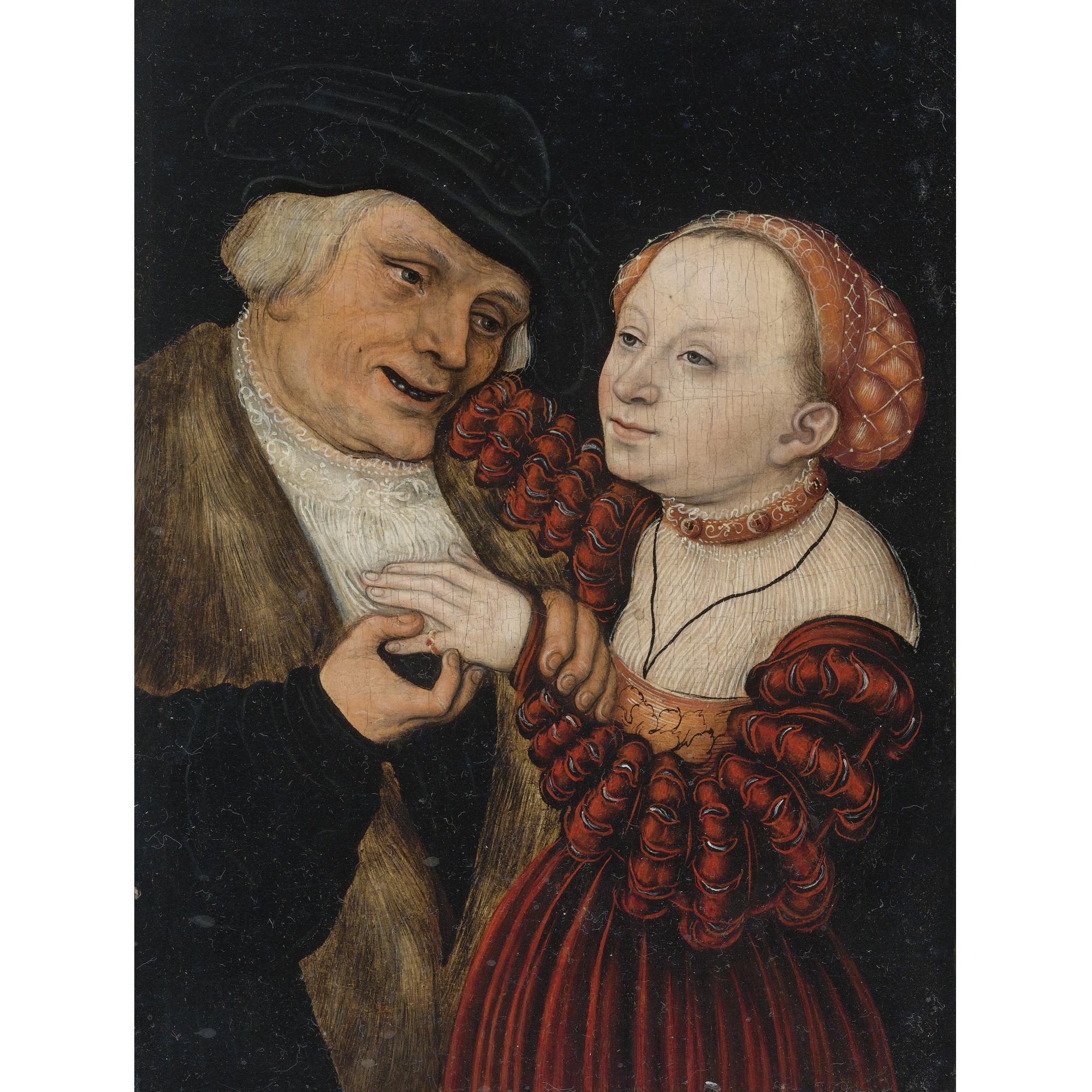 Lucas Cranach The Younger - The Ill-Matched Lovers