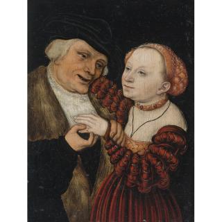 Lucas Cranach The Younger - The Ill-Matched Lovers