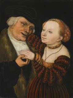Lucas Cranach The Younger - The Ill-Matched Lovers