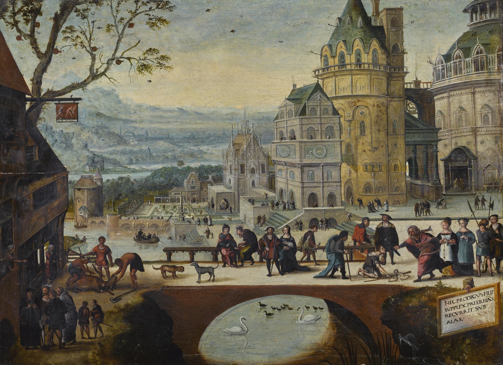 Lucas Gassel - Landscape With The Return Of The Prodigal Son