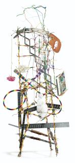 Lucas Samaras - Wire Hanger Chair (Rackets)Mixed Media. Executed In 1986.