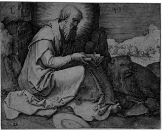 Lucas van Leyden - Der heilige Hieronymus in der Landschaft.