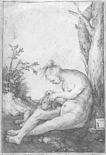 Lucas van Leyden - Die Frau mit dem Hund.
