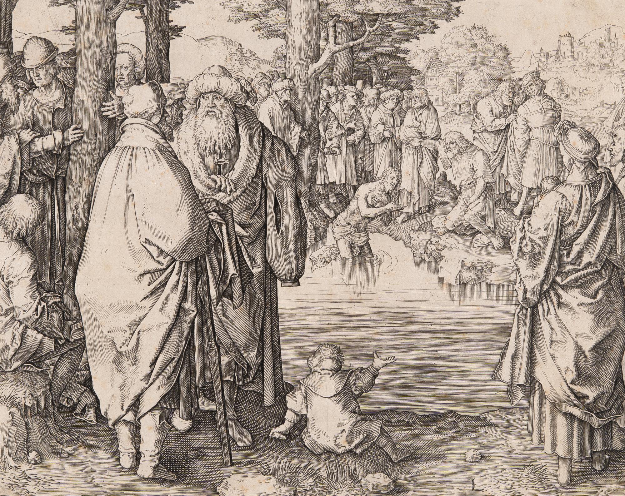 Lucas van Leyden - Die Taufe Christi im Jordan