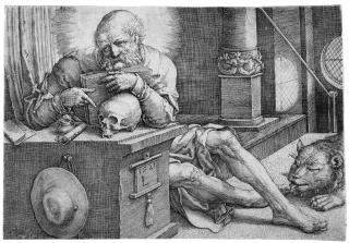 Lucas van Leyden - Hieronymus im Gehäuse.