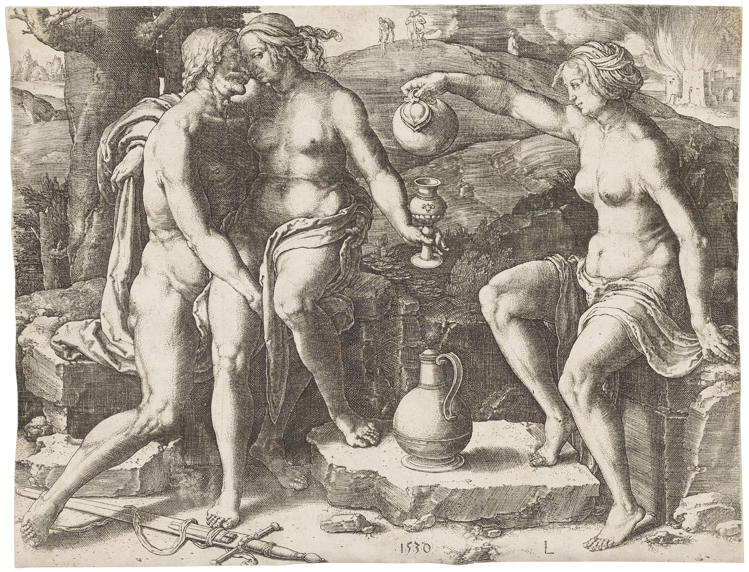 Lucas Van Leyden - Lot and his Daughters