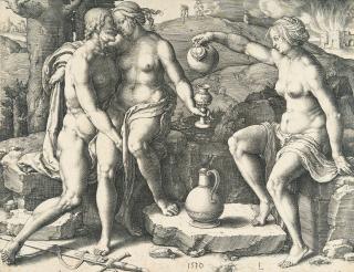 Lucas van Leyden - Loth und seine Töchter