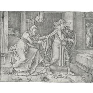 Lucas Van Leyden - Potiphar\'S Wife Accusing Joseph (Hollstein 21)