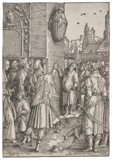 Lucas Van Leyden - The Poet Virgil suspended in a Basket