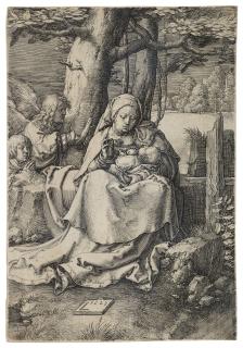 Lucas Van Leyden - The Virgin and Child with two Angels