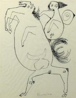 Lucebert - Man on horseback