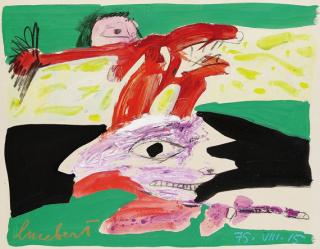 Lucebert - Tête violette