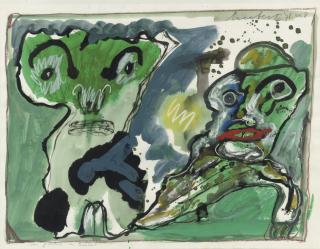 Lucebert - Two figures