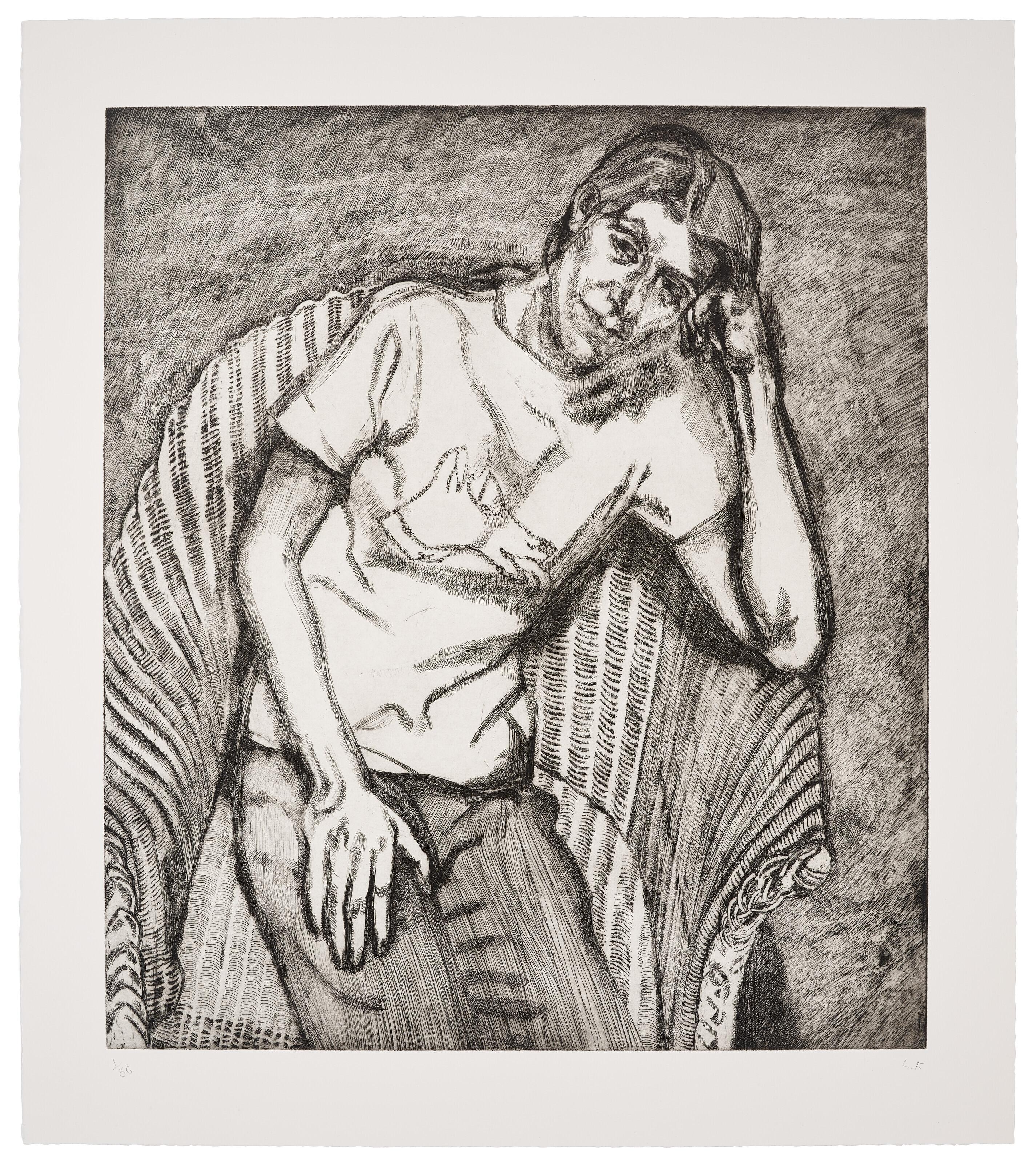 Lucian Freud - Bella in Her Pluto T-Shirt