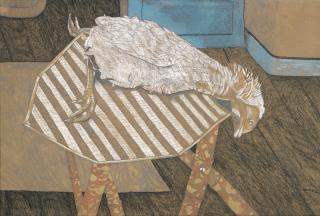 Lucian Freud - Chicken On A Bamboo Table
