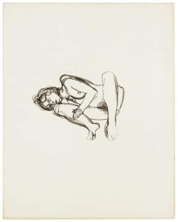 Lucian Freud - Drawing for Naked Figure