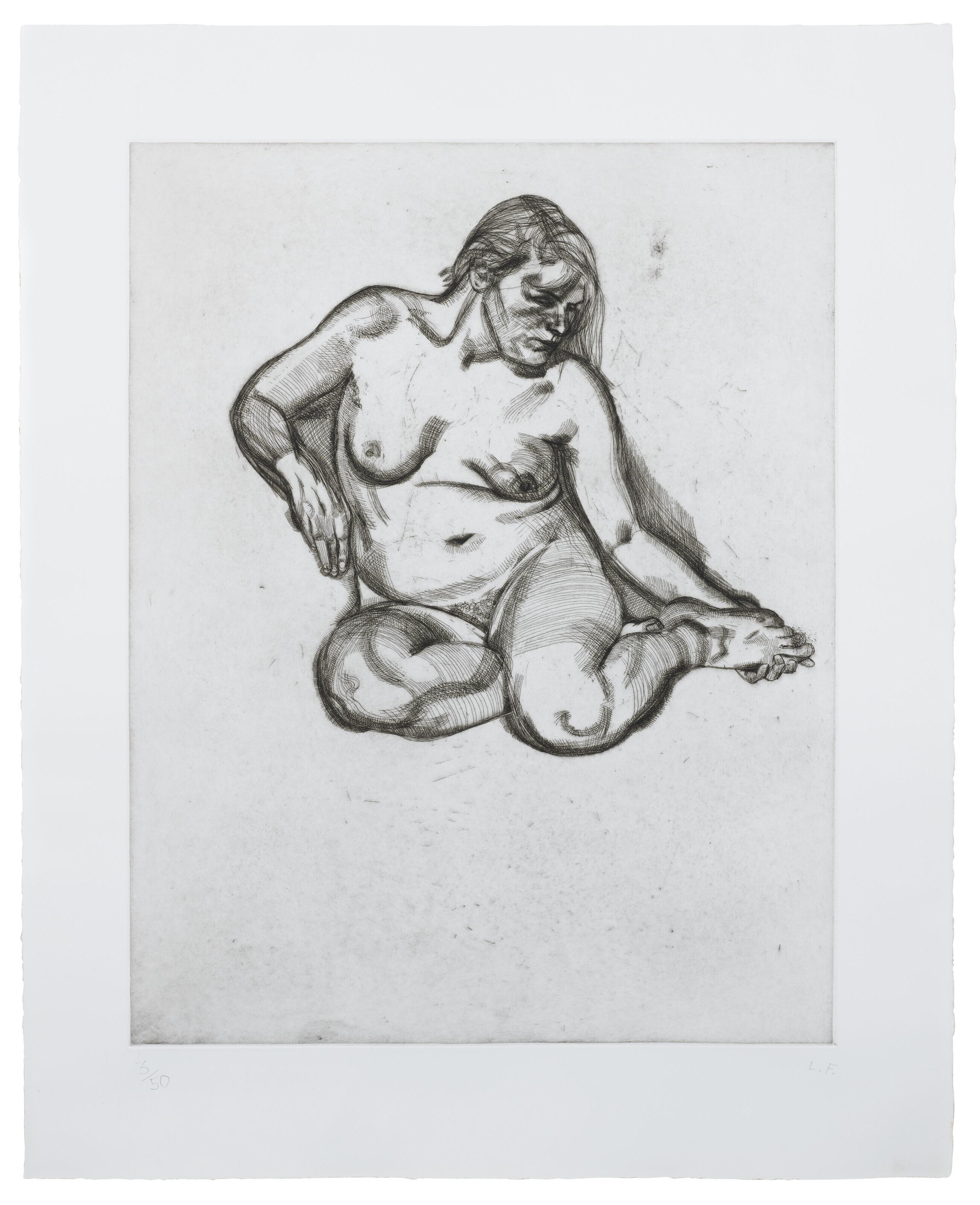 Lucian Freud - Girl Holding Her Foot